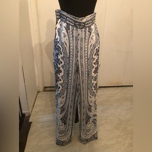 Alice + Olivia paisley print wide pant
